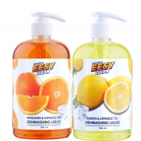 น้ำยาล้างจาน EESY CLEAN ขจัดคราบมัน ชนิดเข้มข้น มี เอสเซนเชียล ออยล์ ธรรมชาติ 100% สูตร อ่อนโยน 750 ml.